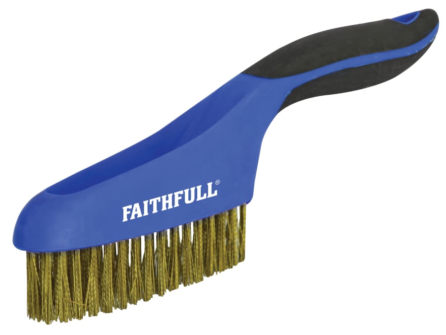 Faithfull FAISB164SB 4 × 16 Row Brass Scratch Brush