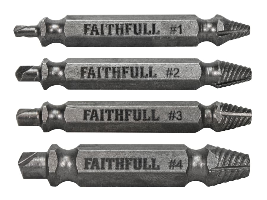 Faithfull FAISBEXTRACT Screw Extractor Set 4 Piece