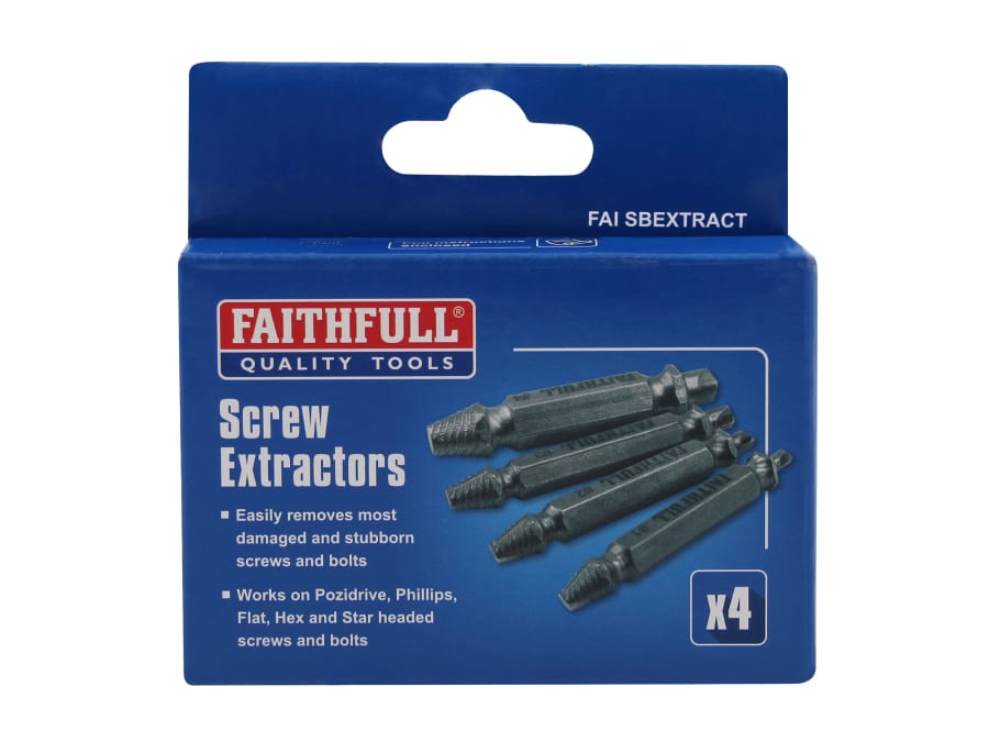 Faithfull FAISBEXTRACT Screw Extractor Set 4 Piece