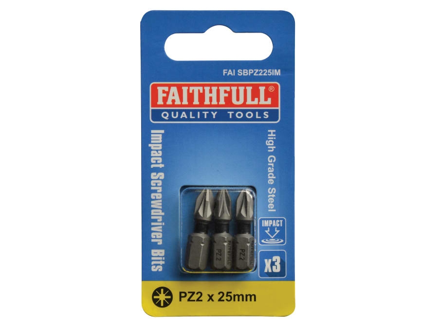 Faithfull FAISBPZ225IM Pozi Impact Screwdriver Bit PZ2 x 25mm