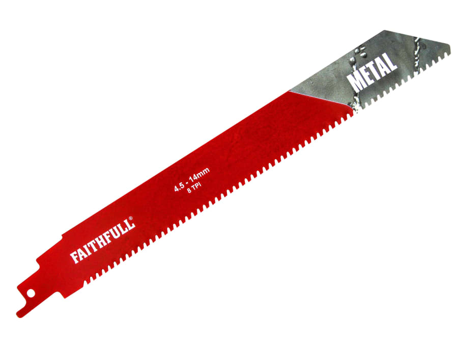 Faithfull FAISBS1130HM 228mm x 8 TPI Metal Sabre Saw Blade