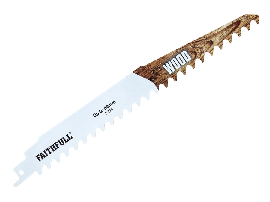 Faithfull FAISBS1141HM 228mm x 3 TPI Wood Sabre Saw Blade