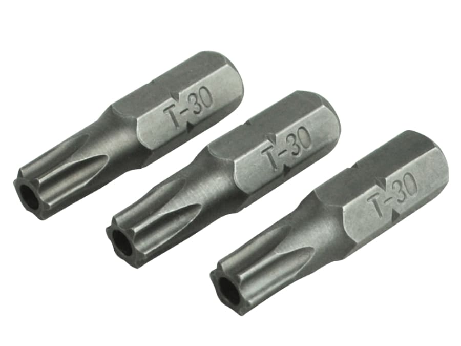 Faithfull FAISBT3025S T30 Screwdriver Bit 25mm Pack of 3