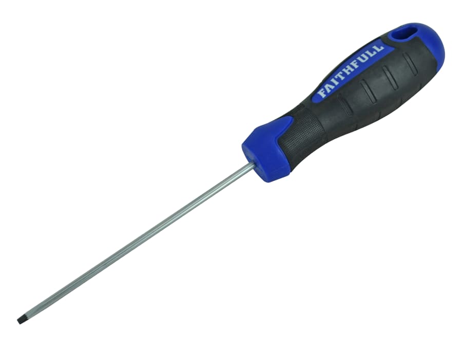Faithfull FAISDF100 5.5 x 100mm Soft Grip Flared Slotted Screwdriver