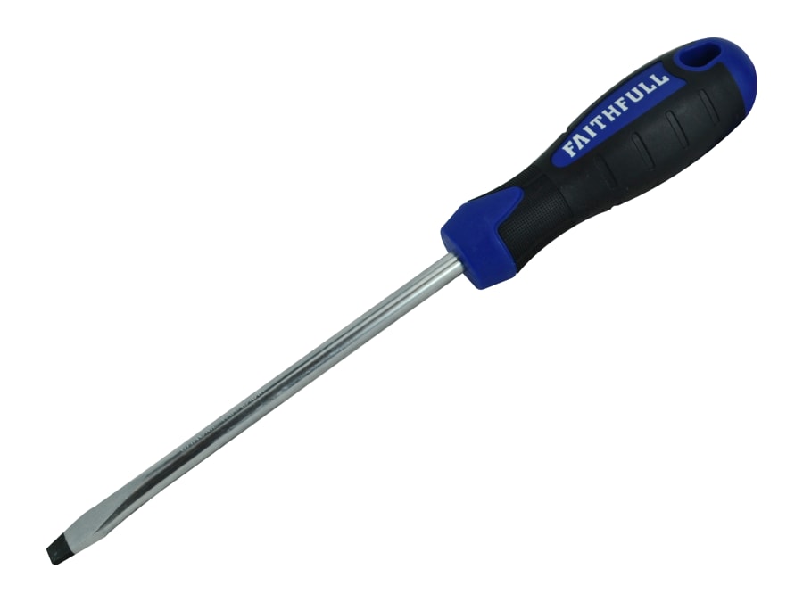 Faithfull FAISDF125 6.5 x 125mm Soft Grip Flared Slotted Screwdriver