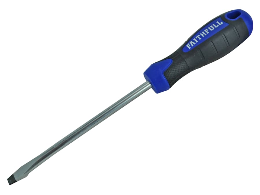 Faithfull FAISDF150 8.0 x 150mm Soft Grip Flared Slotted Screwdriver