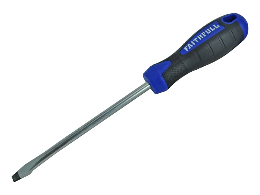 Faithfull FAISDF200 10.0 x 200mm Soft Grip Flared Slotted Screwdriver