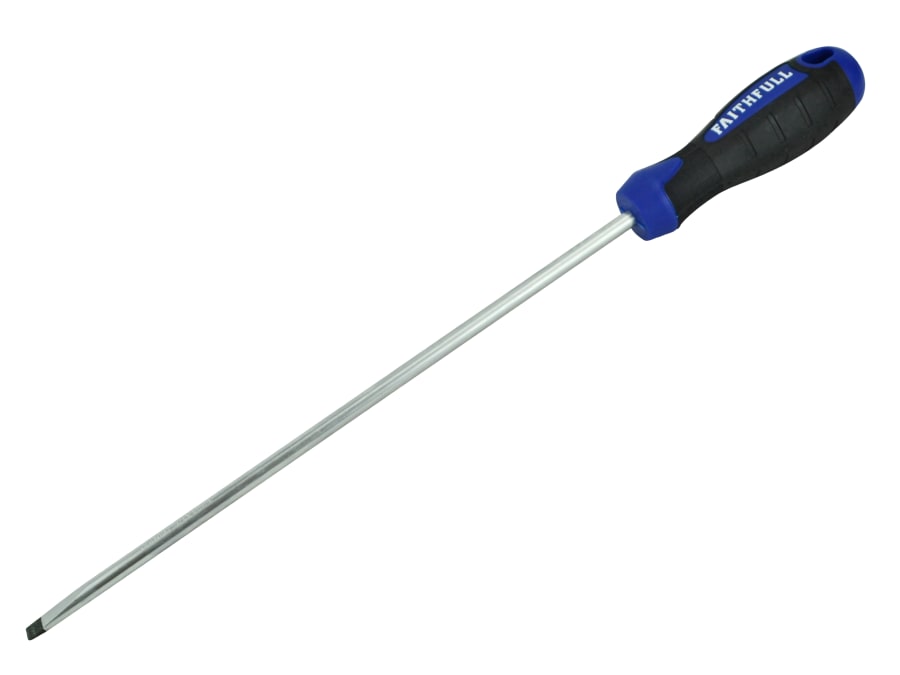 Faithfull FAISDF250 10.0 x 250mm Soft Grip Flared Slotted Screwdriver