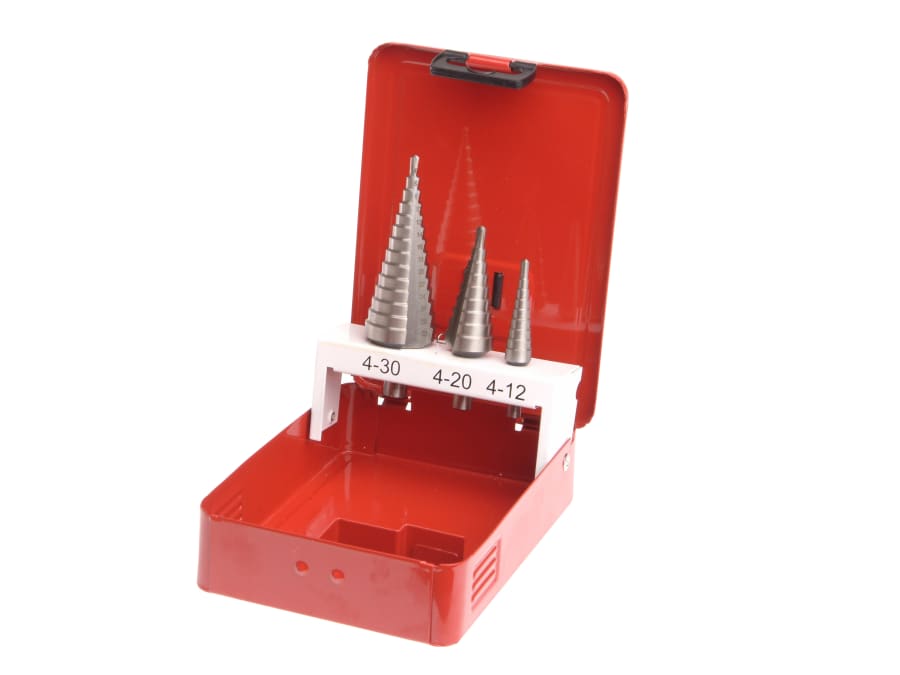 Faithfull FAISDSET3 4-30mm Step Drill Bit Set of 3