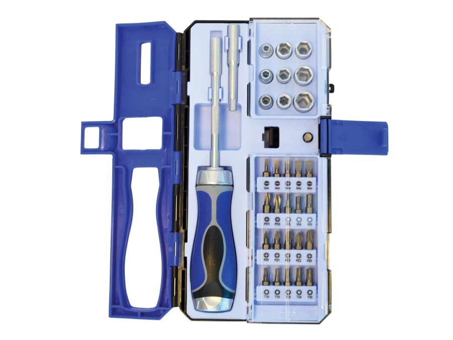 Faithfull FAISDSET33R 33 Piece Ratchet Screwdriver & Socket Set