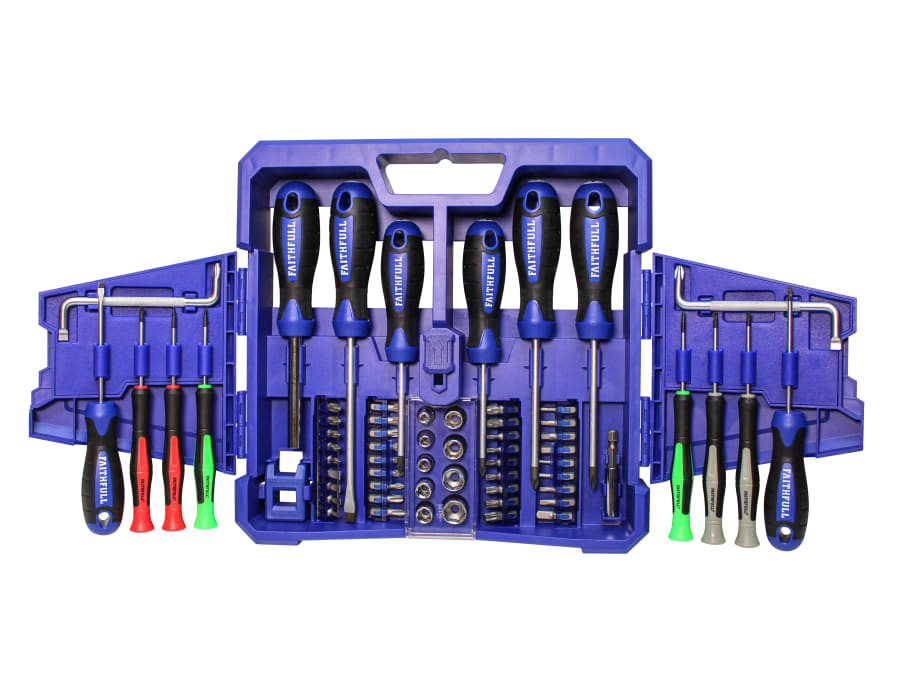 Faithfull FAISDSET63 63 Piece Fold Out Screwdriver & Bit Set