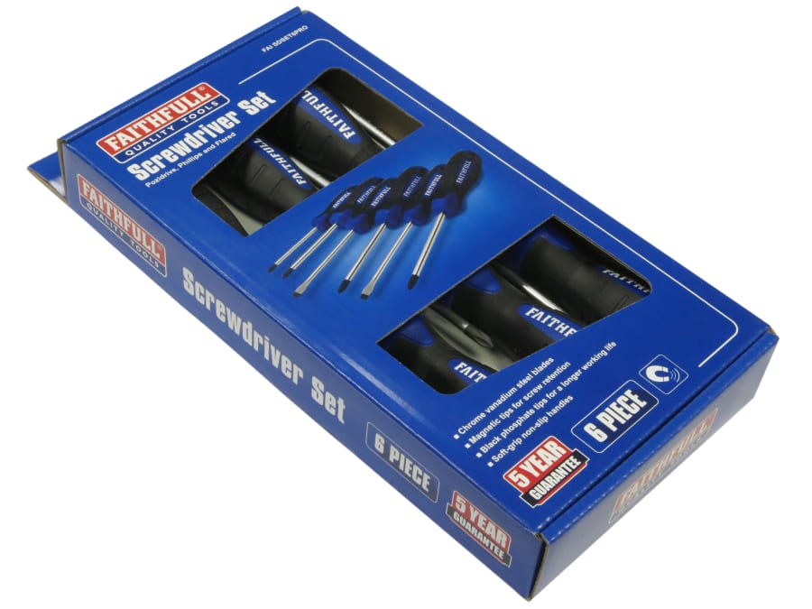 Faithfull FAISDSET6PRO 6 Piece Screwdriver Set
