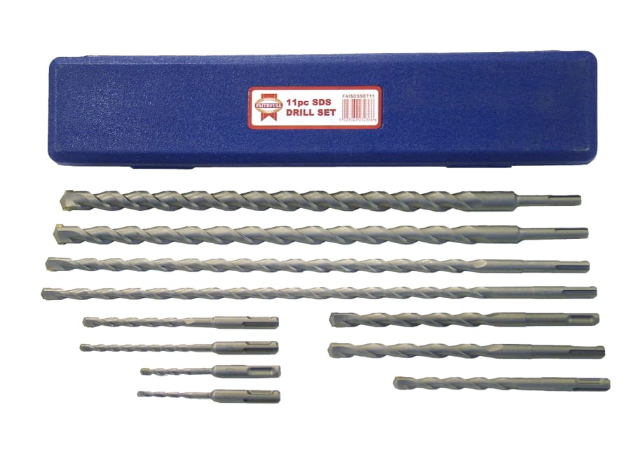 Faithfull FAISDSSET11 SDS Plus Drill Bit Set 11 Piece