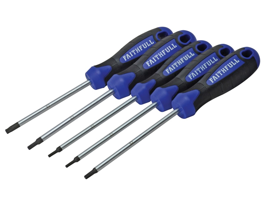 Faithfull FAISDTSET5 5 Piece Star Head Screwdriver Set