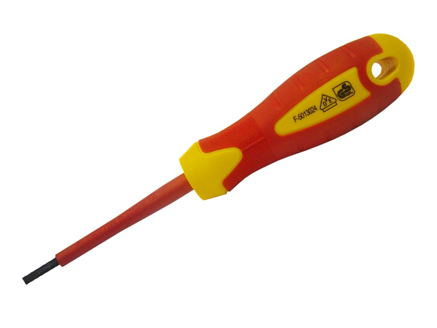 Faithfull FAISDVDE35 3.5mm x 100mm VDE Slotted Screwdriver