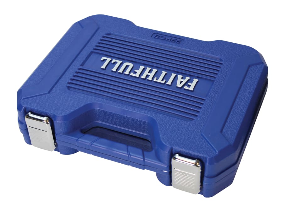 Faithfull FAISOC1222MN 1/2in Drive Socket Set 22 Piece