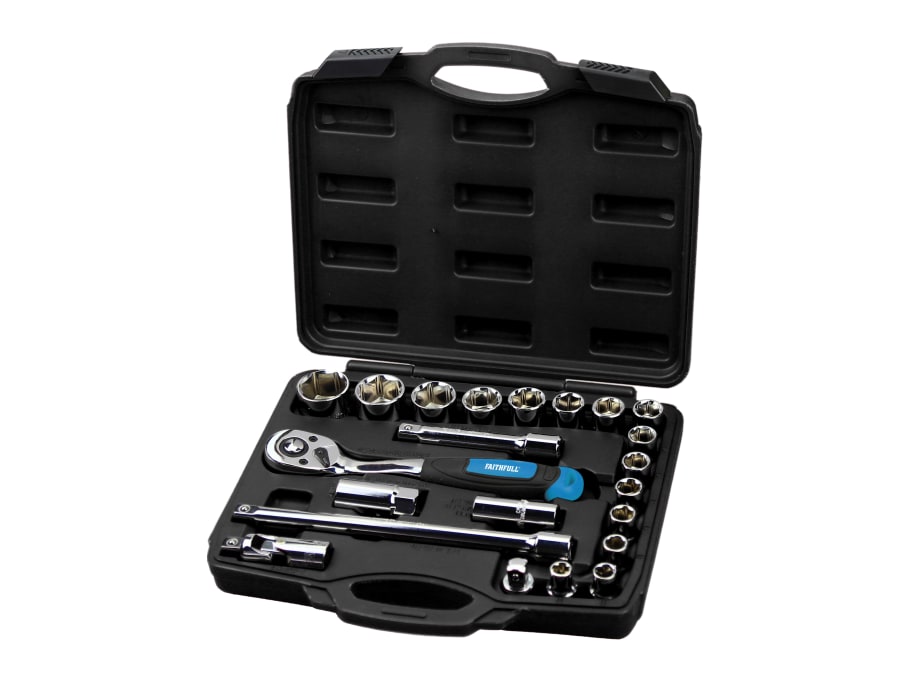 Faithfull FAISOC1222MQ 22 Piece 1/2in Socket Set