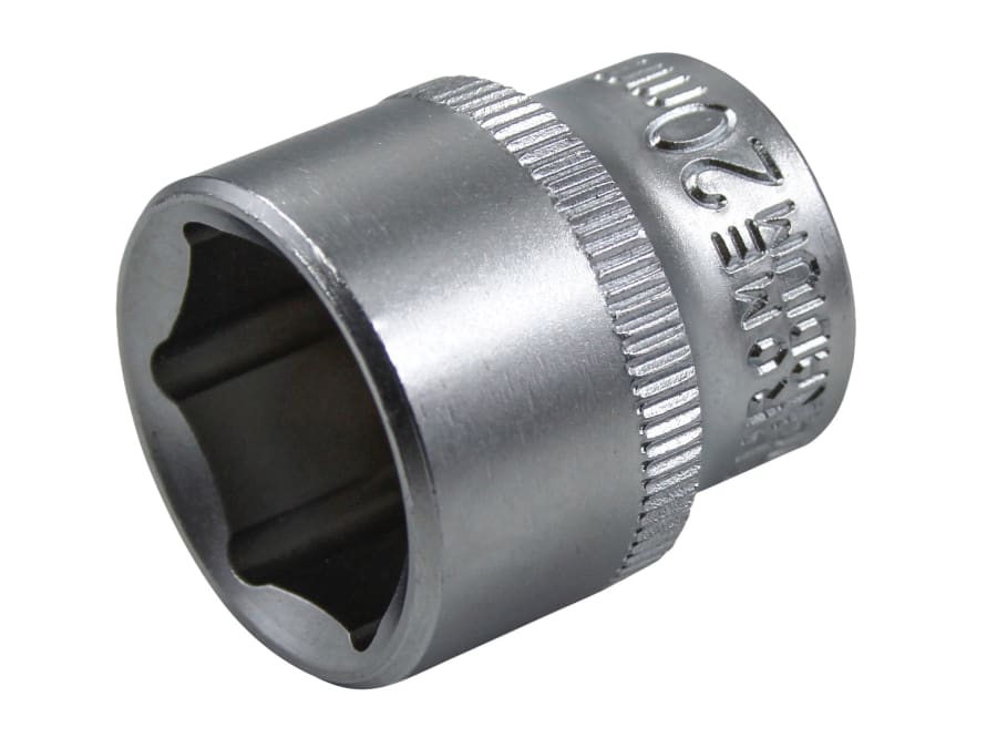 Faithfull FAISOC3820Q 3/8in Drive 20mm Hex Socket