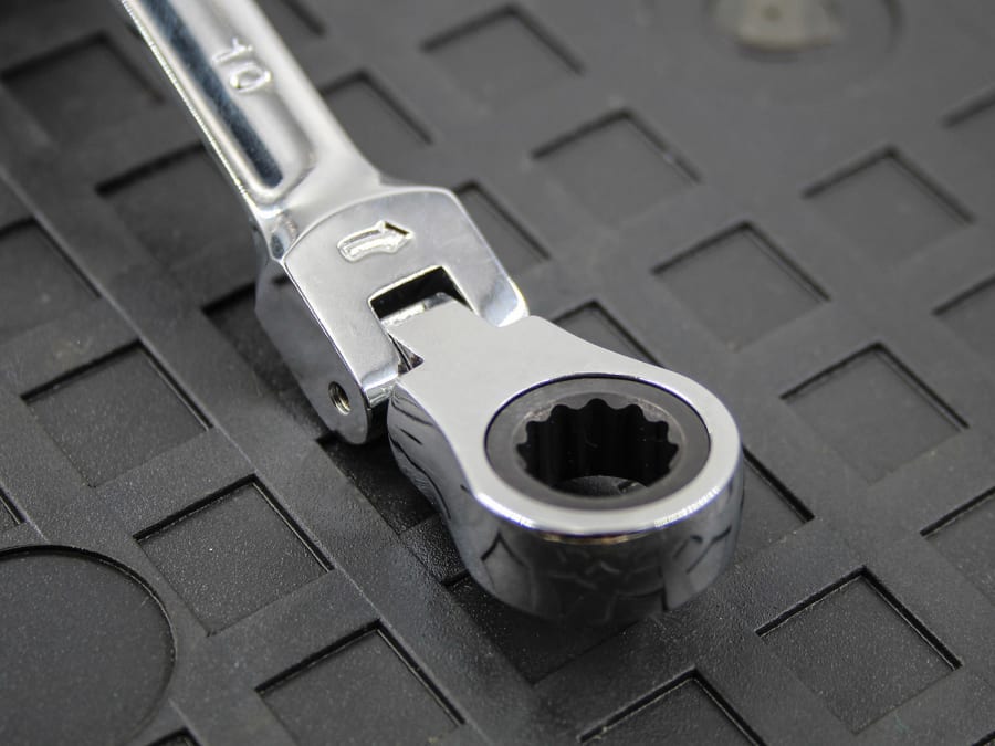 Faithfull FAISPARAT10 10mm Flex Head Ratchet Combination Spanner