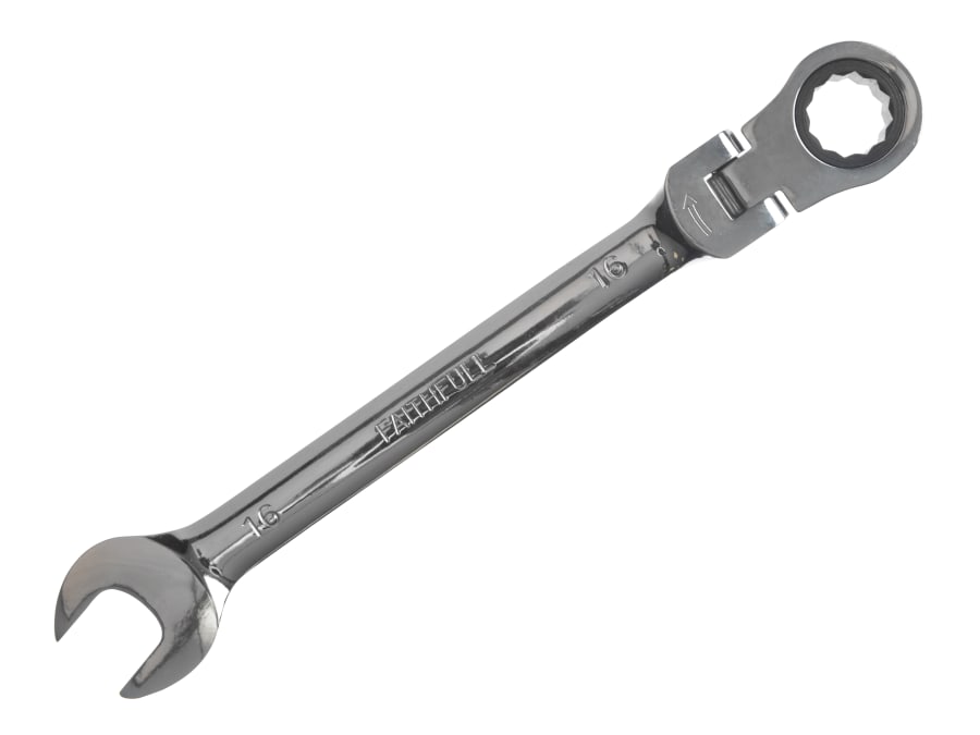 Faithfull FAISPARAT16 16mm Flex Head Ratchet Combination Spanner