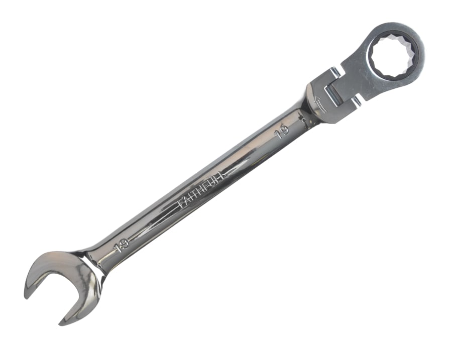Faithfull FAISPARAT20 20mm Flex Head Ratchet Combination Spanner