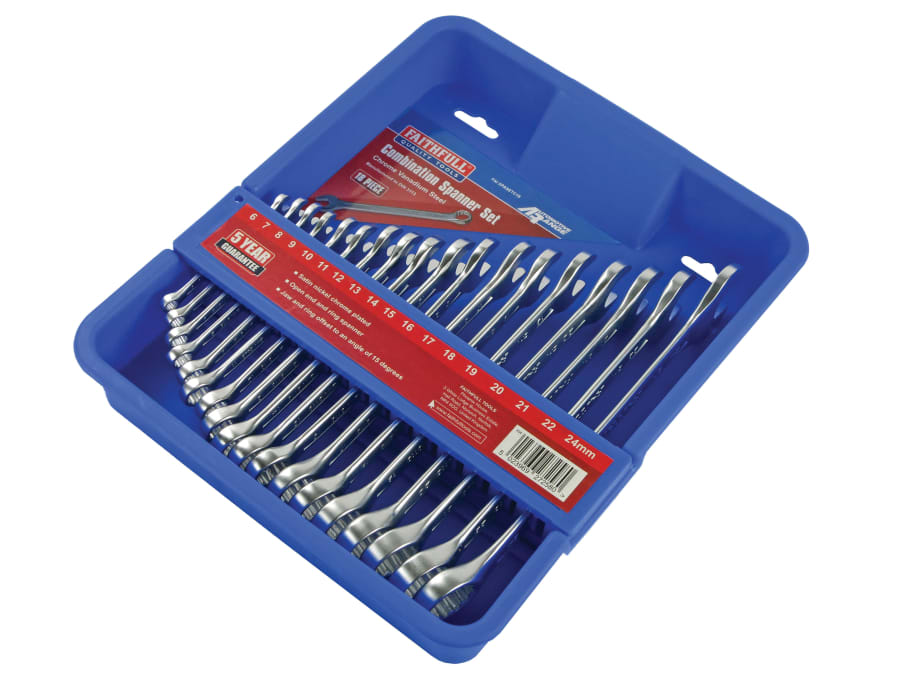 Faithfull FAISPASETC18 18 Piece Combination Spanner Set