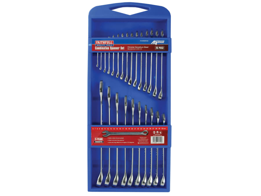 Faithfull FAISPASETC25 25 Piece Combination Spanner Set