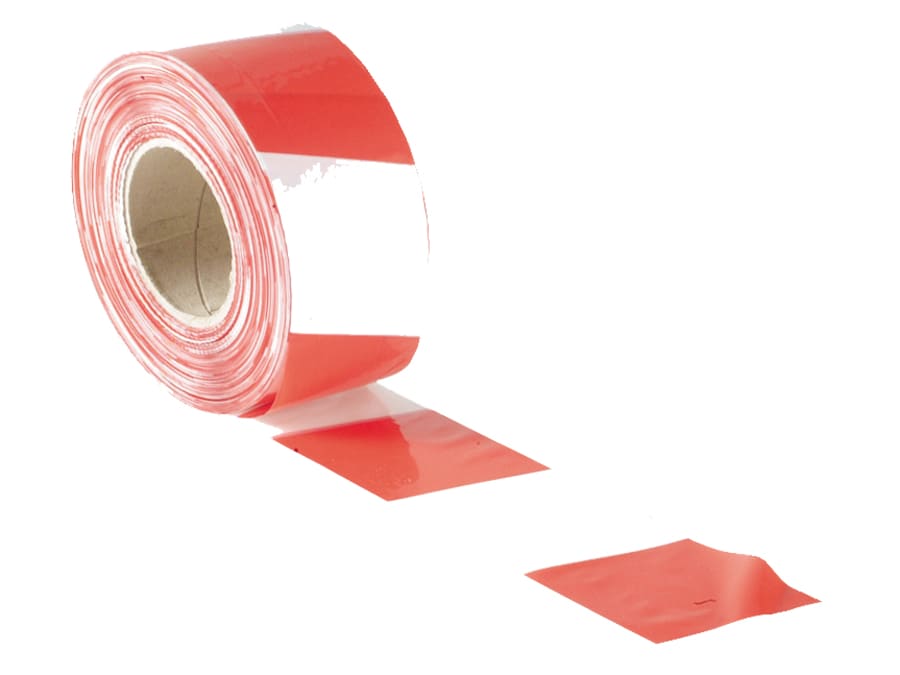 Faithfull FAITAPEBARRW 70mm x 500m Barrier Tape Red & White