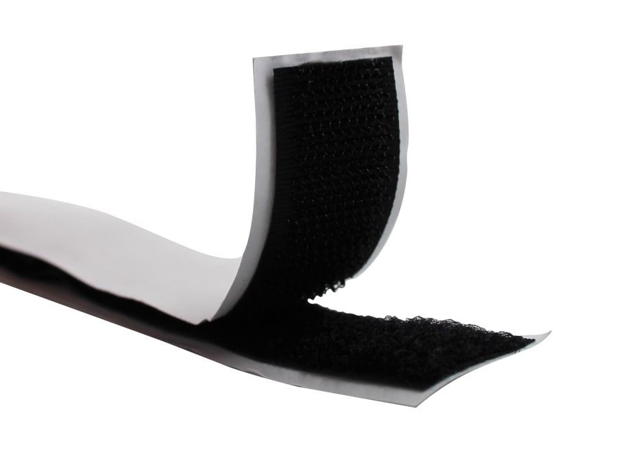 Faithfull FAITAPEHLB Hook & Loop Self Adhesive Tape 20mm x 1m Black