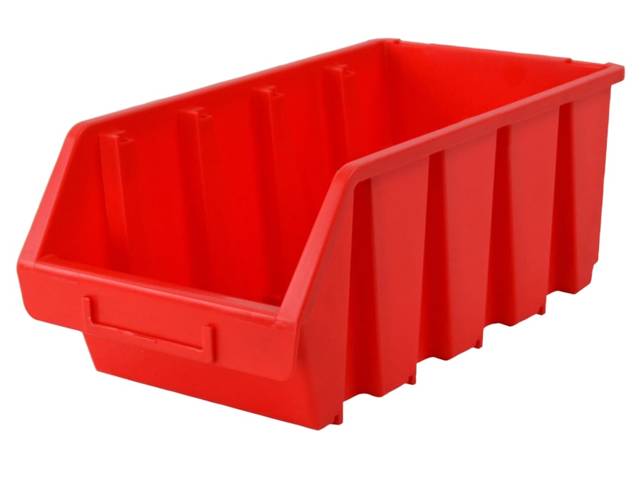 Faithfull FAITBBIN4 Interlocking Storage Bin Size 4 Red 209x340x155mm