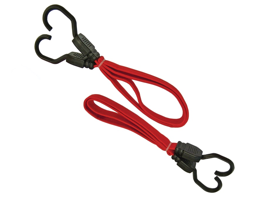 Faithfull FAITDBUNG30 76cm Flat Bungee Cord Red 2 Piece