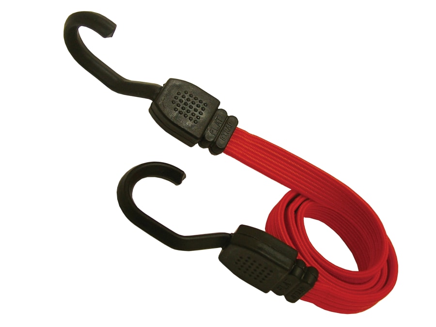 Faithfull FAITDBUNG30 76cm Flat Bungee Cord Red 2 Piece