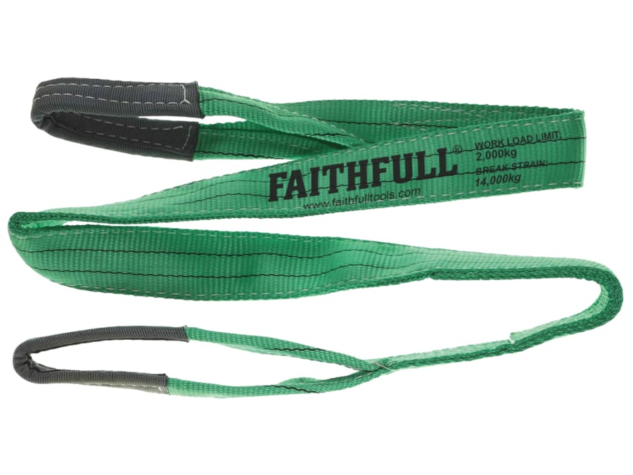 Faithfull FAITDLS2T2M 2 Tonne Lifting Sling 60mm x 2m