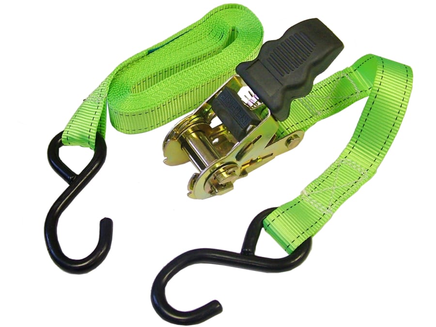 Faithfull FAITDRAT51SH 5m x 25mm Ratchet Tie-Downs with S-Hook