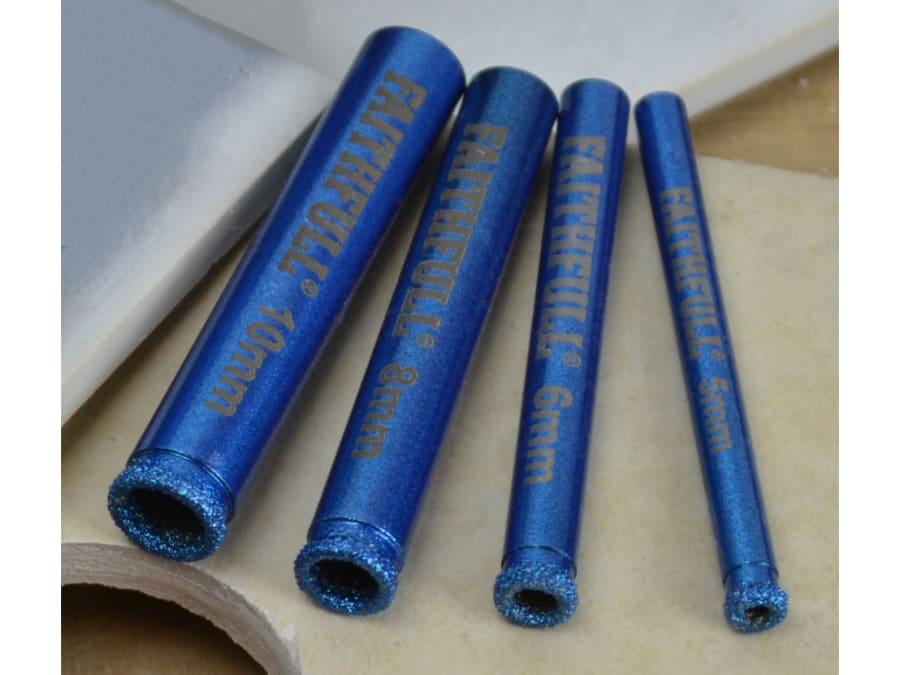 Faithfull FAITDSETPRO Diamond Ceramic Mini Holesaw Set 4 Piece