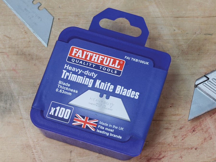 Faithfull FAITKB100UK 100 Pack Trimming Knife Blades