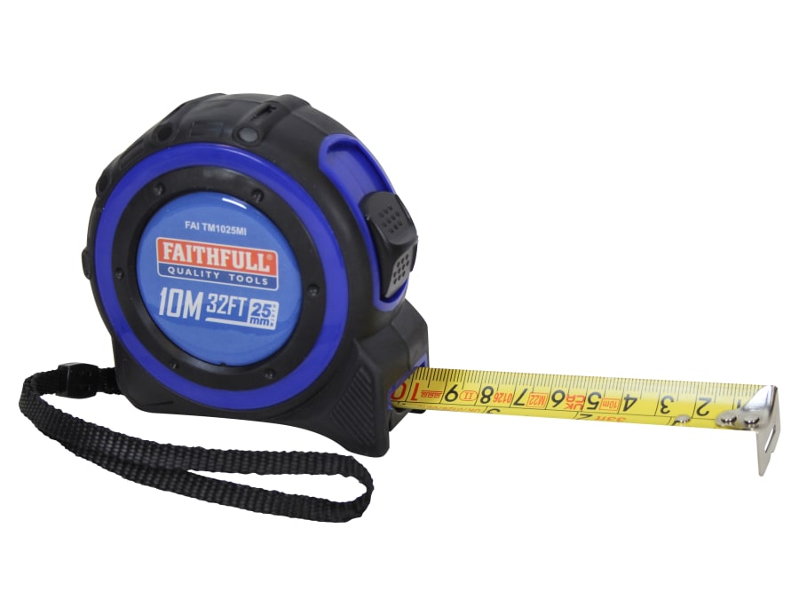Faithfull FAITM1025MI 10m x 25mm Trade Tape Measure