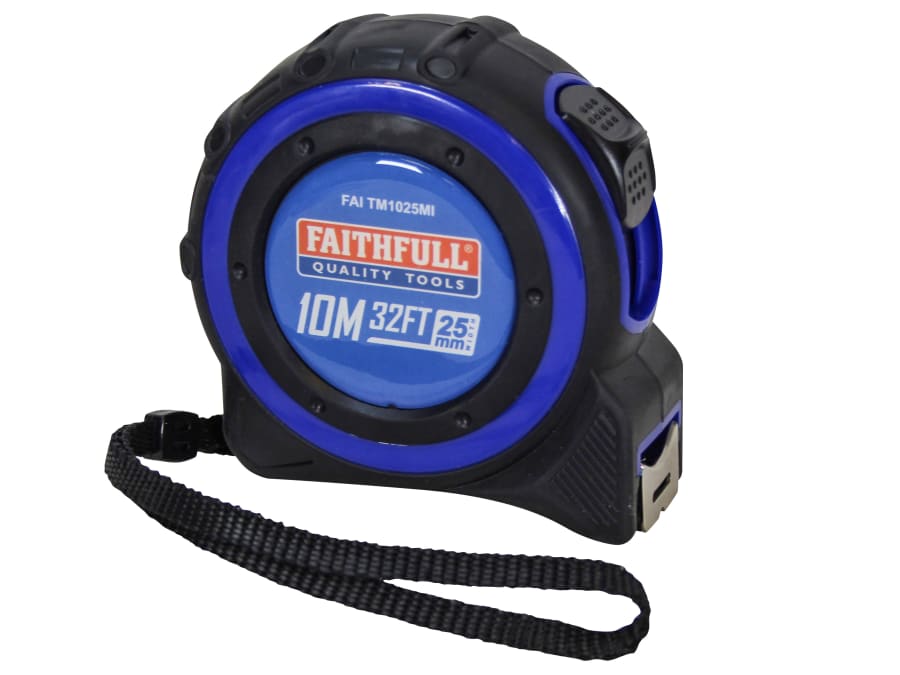 Faithfull FAITM1025MI 10m x 25mm Trade Tape Measure