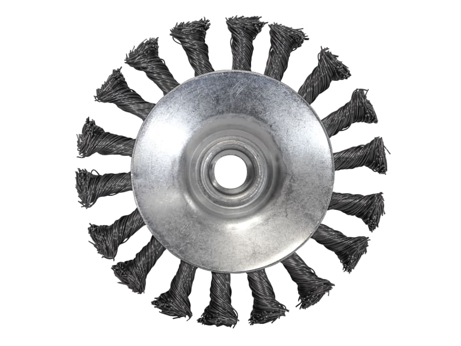 Faithfull FAIWBTC100 100mm Conical Wire Brush with M14x2 Bore