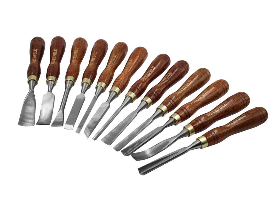 Faithfull FAIWCSET12F 12 Piece Wood Carving Chisel Set