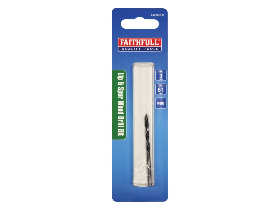 Faithfull FAIWDB30 3mm Lip & Spur Wood Drill Bit