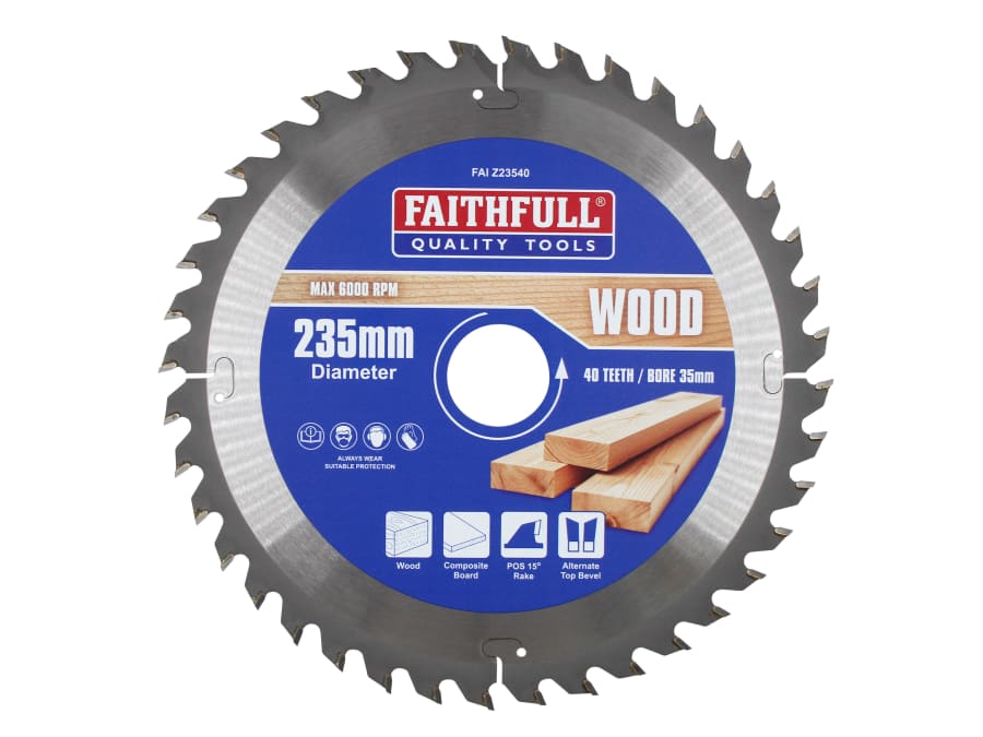 Faithfull FAIZ23540 235 x 35mm x 40T TCT Circular Saw Blade