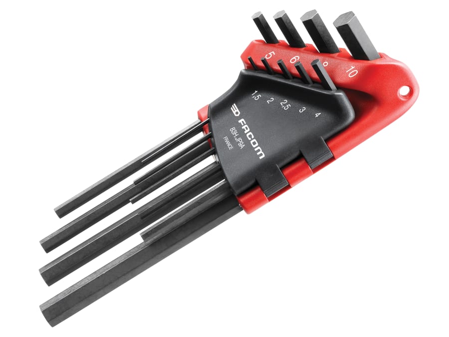 Facom 83HJP9A 9 Piece Metric Hexagon Key Long Arm Set