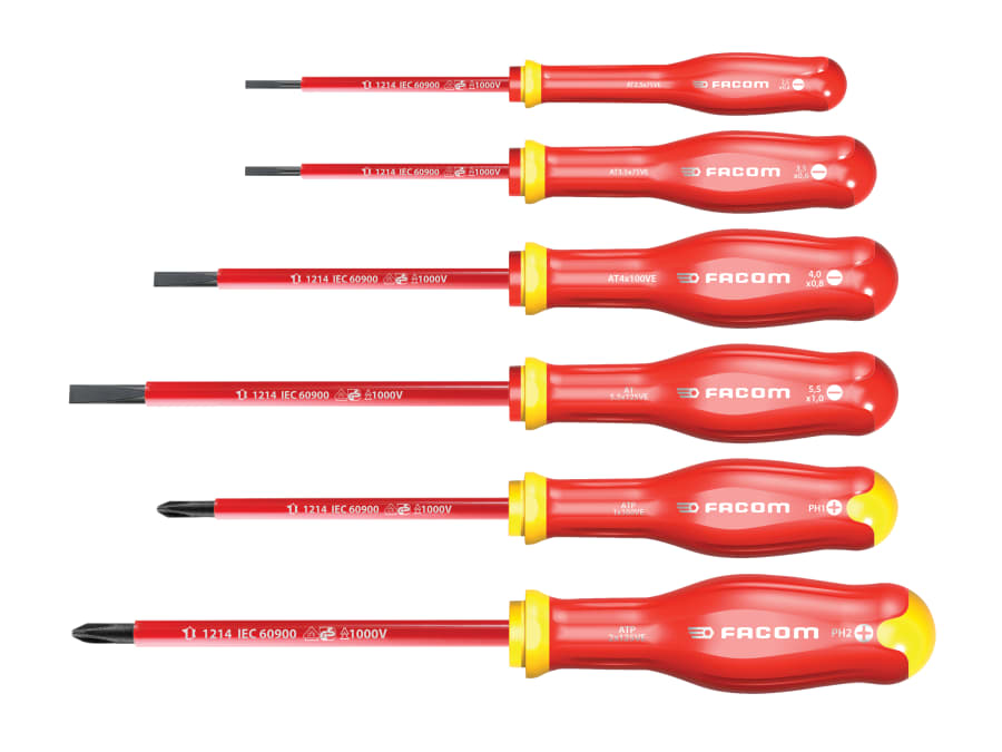 Facom ATPVEJ6PB Protwist VDE Screwdriver Set 6 Piece