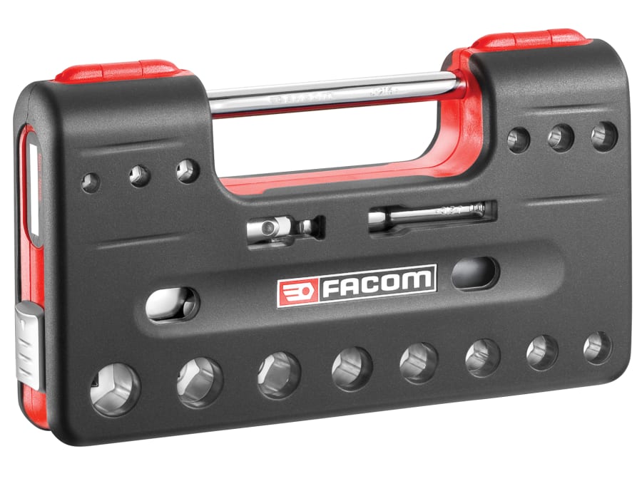 Facom JLDBOX1PB 18 Piece 3/8in Drive 6-Point Detection Box Socket Set