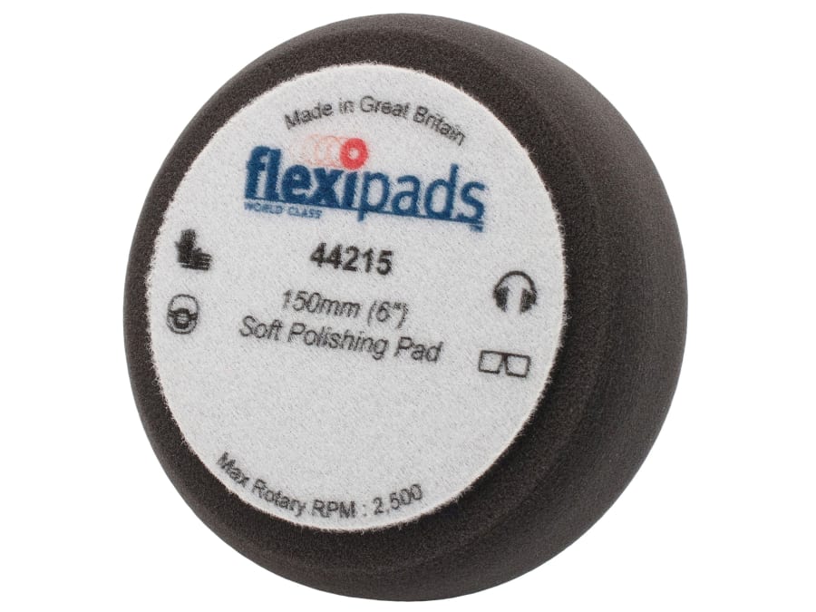 Flexipads World Class 44215 150mm Black Polishing Foam Pad