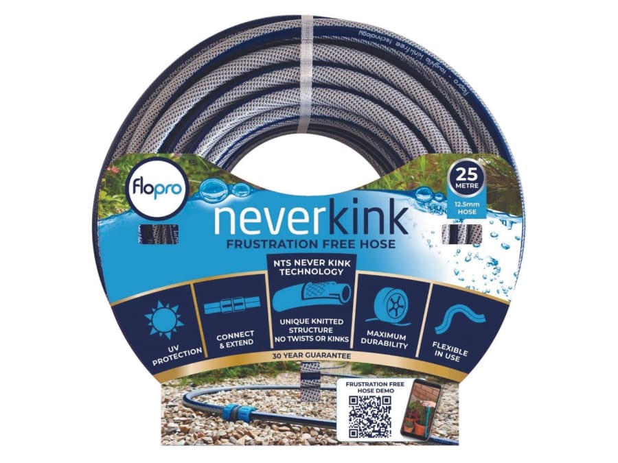 Flopro 70309031 Never Kink Hose 25m with Coupling Connector