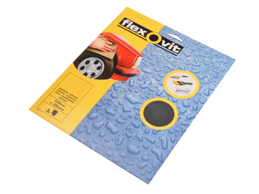 Flexovit 63642558245 Waterproof Sanding Sheets 230 x 280mm 800 Grit