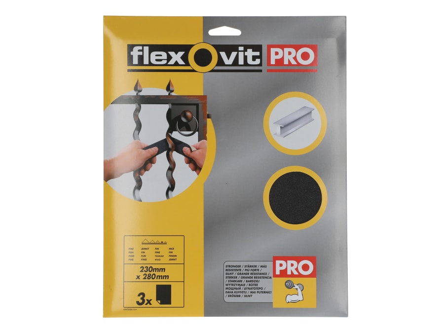 Flexovit 63642526306 Emery Cloth Sanding Sheets 230 x 280mm 120 Grit