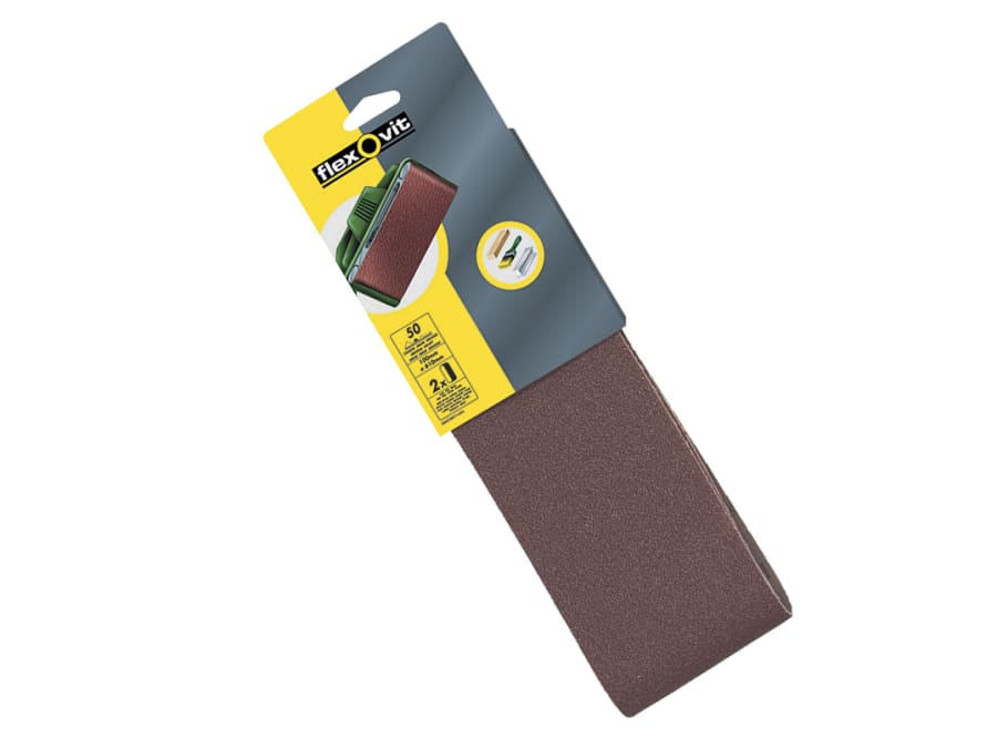 Flexovit 63642526478 610 x 100mm Medium 80G Sanding Belt (Pack 2)